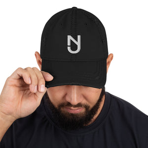 NJ Distressed Dad Hat