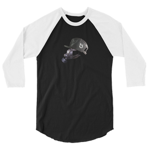 NJ Mask 3/4 Sleeve Raglan Shirt Black Print