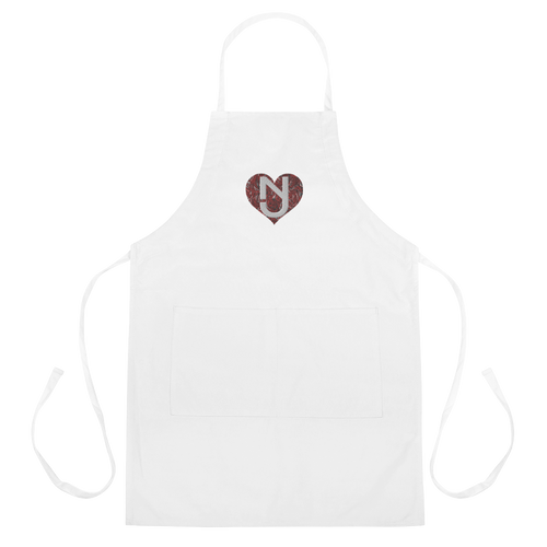 NJ Heart Doodles Embroidered Apron