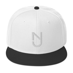 NJ Snapback White logo
