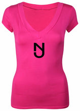 Load image into Gallery viewer, Women V-necks w/Black Logo
