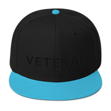 Load image into Gallery viewer, Veteran Snapback Black Print