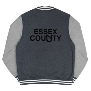 Essex County  Men's Letterman Jacket Black Print