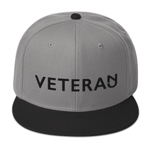 Load image into Gallery viewer, Veteran Snapback Black Print