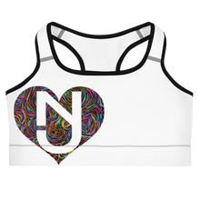 Load image into Gallery viewer, It all started with a doodle heart Sports bra