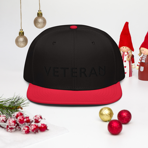 Veteran Snapback Black Print