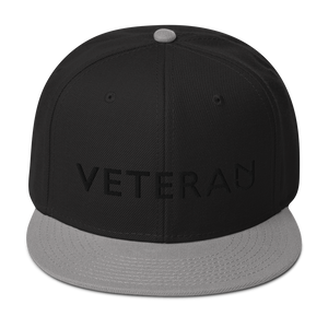 Veteran Snapback Black Print