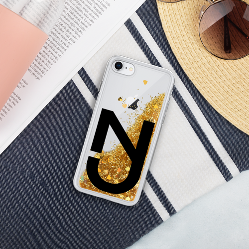 Black NJ Liquid Glitter Phone Case