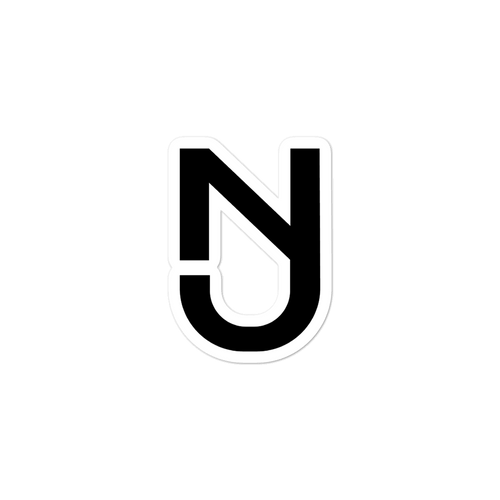 Black NJ Sticker