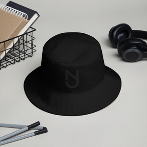 NJ Bucket Hat Black Logo