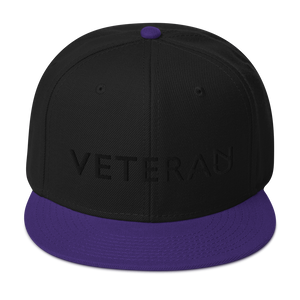 Veteran Snapback Black Print