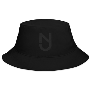NJ Bucket Hat Black Logo
